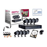 Housecurity - kit video surveillance 8 camera infrarouge + dvr + alimentation + cables + disque dur 1TB