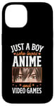 Coque pour iPhone 14 Juste un garçon qui aime les anime et les jeux vidéo