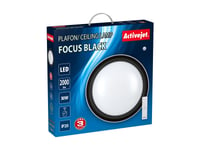 Activejet Plafon Led Aje-Focus Black + Pilot, 80 Ampuller, Led, Ikke-Utskiftbare Pærer, 4000 K, 2000 Lm, Ip20