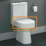 Luxury D Shape Soft Close Quick Release White Toilet Seat Top Fixing Hinges