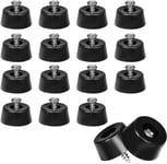 24pcs. Pieds en Caoutchouc, Pieds en Caoutchouc à Visser Pied de Chaise a Visser Rubber Feet pour Meubles Appareils Électroniques Appareils Électroménagers (Noir)