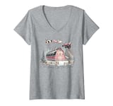 Womens Christmas on the Farm Animal Christmas Cow Country Christmas V-Neck T-Shirt