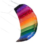 Wolkenstürmer Paraflex Basic 1.7 Rainbow - Aile de Traction, Arc-en-Ciel - Prêt a Voler cerf-Volant 2 Lignes pour débutants et Enfants à partir de 8 Ans - Aile de Kitesurf - Voile de Traction