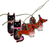 Glick Pack of 4 Gift Tags, 2 Cats / 2 Dogs Multipack of Gift Tags Cats and Dogs