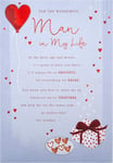 Classic Text Design Heartfelt Verse The Man in My Life Valentine's Day Card