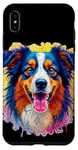 Coque pour iPhone XS Max Berger australien Femmes Hommes Enfants Chien Aussie Art Portrait