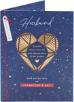 Intricate Gold Heart Husband Valentine's Day Card