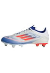 adidas Mixte F50 League Football Boots Soft Ground Chaussures, Cloud White/Solar Red/Lucid Blue, 43 1/3 EU