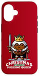 Coque pour iPhone 16 Pudding de Noël Reine drôle de pudding aux prunes dessert britannique