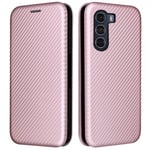 Motorola moto g200 5G Fodral Kolfibertextur Roseguld