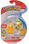 Coffret 2 Pokemon Ouistempo + Pikachu - Figurine De Combat - Pokemon Jaune