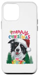 iPhone 12 mini Merry Xmas Border Collie Pjs Mum and Dad Christmas Card Tee Case