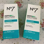 2 X No7 Derm Solutions Clearing Treatment 50ml (Brand New Boxed). FREEPOST