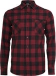 Urban Classics Checked Flannel Shirt Flanel Shirt black burgundy