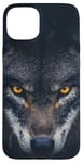 iPhone 15 Plus Wolf Lovers Black Wolf Wild Animal Lovers Wolf Illustration Case