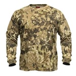 Kryptek Stalker T-Shirt à Manches Longues pour Homme, 100% Coton, Stealthy Camo Tee-Shirt Stalker à Manches Longues, 100% Coton, T-Shirt de Chasse au Camouflage (Lot de 1)