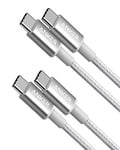 Anker Cable USB C, lot de 2 Cable USB C vers USB C 2.0 en nylon (1m, 60 W), pour iPhone 15/ 15Pro/15Plus/15ProMax, iPad Mini 6/Pro 2021, iPad Air 4, MacBook Pro 2020, Samsung Galaxy S23, Switch