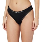 Tommy Hilfiger String Femme Tanga, Noir (Black), M