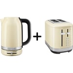 KitchenAid 5KMT2109 Brödrost + 5KEK1701 Vattenkokare, almond cream