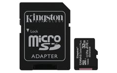 Kingston Technology Pack de trois cartes micSDHC Canvas Select Plus 100R A1 C10 de 32 Go + ADP simple - Neuf