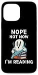 Coque pour iPhone 13 Pro Max Cute Ghost Non, pas maintenant je lis Ghost Lover