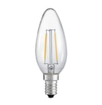 LED-lampa GE E14 2W(25W) Klar filament Kron ej dimbar