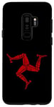Coque pour Galaxy S9+ Drapeau de l'île de Man Mann Manx Triskellion Rouge