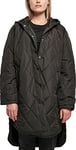 Urban Classics Women's Tb5074-ladies Oversized Diamond Quilted Hooded Coat, Black, L