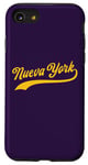 Coque pour iPhone SE (2020) / 7 / 8 Design de style baseball Nueva York (New York en espagnol)