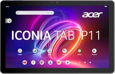 Acer Iconia Tab P11, Tablette Tactil 11'' 2K WUXGA IPS avec Portfolio Case (MediaTek MT8781, RAM 8 Go, SSD 128 Go, Bluetooth, USB-C, Wi-Fi, MicroSD, Android 14), Tablette Noir Finition Métal