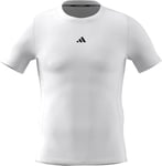 adidas Men's Techfit Compression Training T-Shirt, White, XL