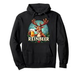 Reinbeer Reindeer Antlers Holiday Fun Beer Pullover Hoodie