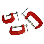 Black Bull 789 - Set of C Clamps - 1" 2" 3" - 3 pcs