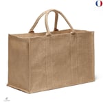 La Cordeline Sac Cabas Multi-usages Toile de Jute Naturelle 55x25x35cm, 48L,