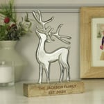 Personalised Memento Company Message Stag Christmas Ornament