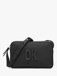 DKNY Seventh Avenue Leather Camera Cross Body Bag, Black