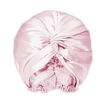 townssilk Bonnet de nuit 100% soie de mûrier pour femme, bonnet de nuit 16 momme en soie, bon pour les cheveux, protège les cheveux, bonnet de nuit en soie, double couche,Rosepink