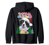 Merry Xmas Border Collie Pjs Mum and Dad Christmas Card Tee Zip Hoodie