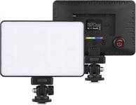 Panneau d'éclairage vidéo LED, 196 LED à intensité variable, 2500 K à 9000 K, lumière vidéo en streaming avec support de griffe de flash 1/4"", trou fileté 1/4"" de la série NP-F pour