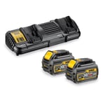 Dewalt Batteri & Laddare DCB132T2-QW 18 V FLEXVOLT startkit laddare DCB132 +2X 6.0AH