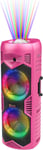 Let'S Go Party 5150 Rose - Enceinte Bluetooth Portable - Enceinte Lumineuse Sans Fil De 200 Watts Et Microphone Sans Fil - Autonomie De 5 Heures [Q688]