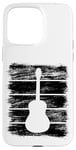 Coque pour iPhone 15 Pro Max Guitare Esquisse Instrument de musique pour guitaristes