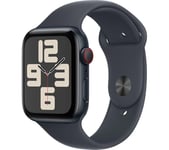 APPLE Watch SE Cellular - 40 mm Midnight Aluminium Case with Midnight Sport Band, M/L, Black