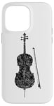 Coque pour iPhone 14 Pro Max Cello et Archet (Noir Ancien) Violoncello