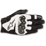 Mc-Handskar alpinestars - Mc handskar läder smx 1 air carbon v2 svart vit medium