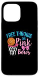 Coque pour iPhone 13 Pro Max Free throws or Pink Bows Gender Reveal Cute Girl Tee