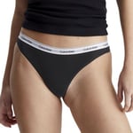 Calvin Klein Truser 3P Modern Logo Thongs Svart bomull Large Dame