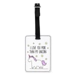 Lila I Love You More Than My Unicorn Visual Luggage Tag Suitcase Bag - Travel