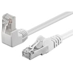 Cat 5e F/UTP vinklet Netværkskabel - Hvid - 5 m