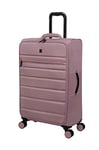 it luggage Census 27" Softside Checked 8 Wheel Spinner, Soft Pink, 28", Census 27" Softside Checked 8 Wheel Spinner